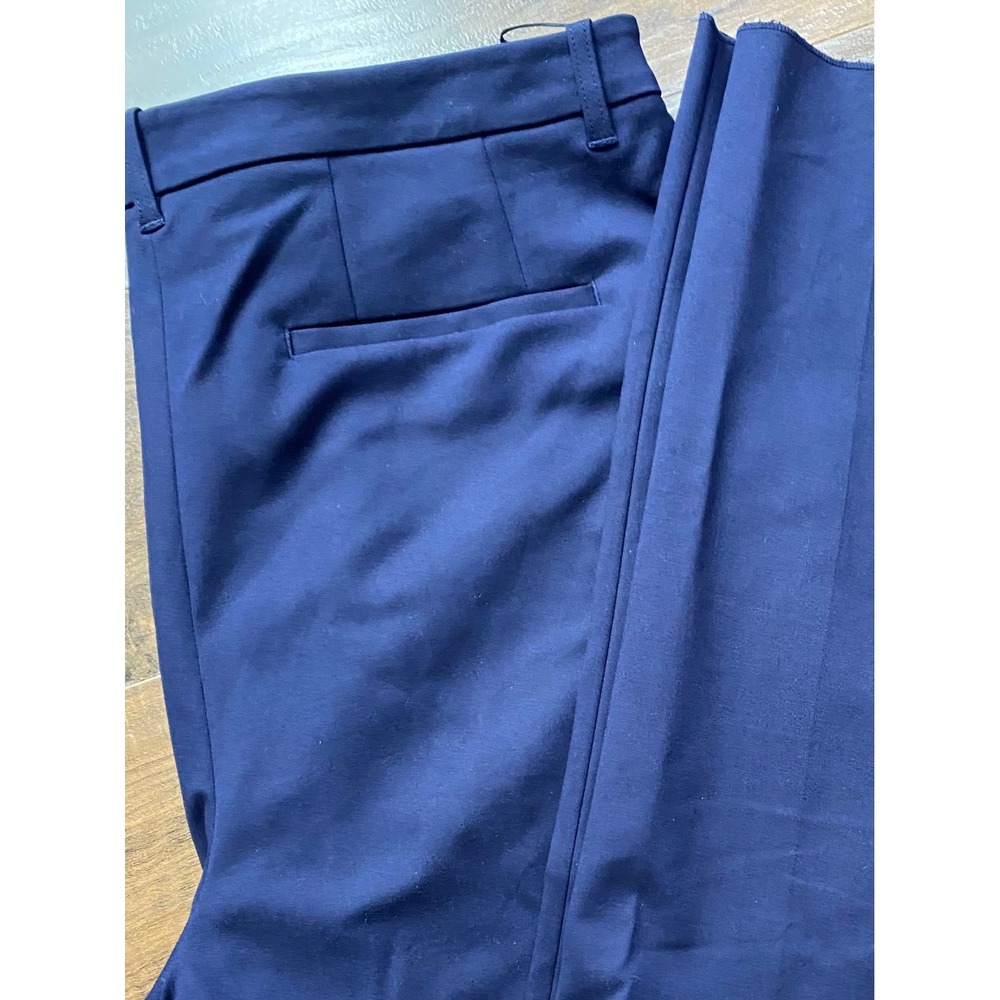 Emporio Armani Navy Blue Cotton Blend Slim Fit Trousers Pants Sz48 casual career